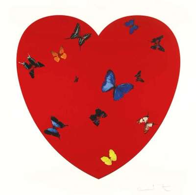 Damien Hirst: All You Need Is Love Love Love - Signed Print