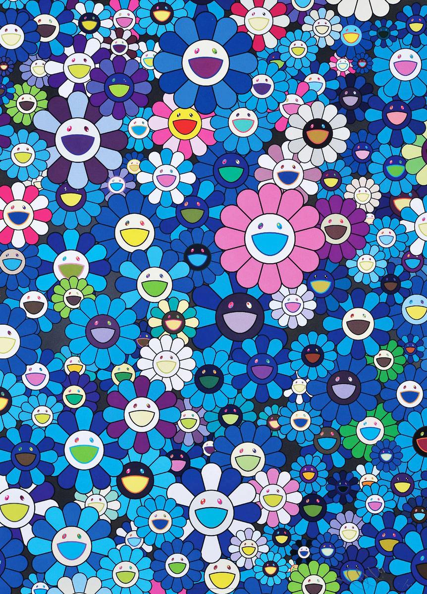 新しいスタイル Takashi to Homage 版画 Murakami 3_P Flowers 版画 