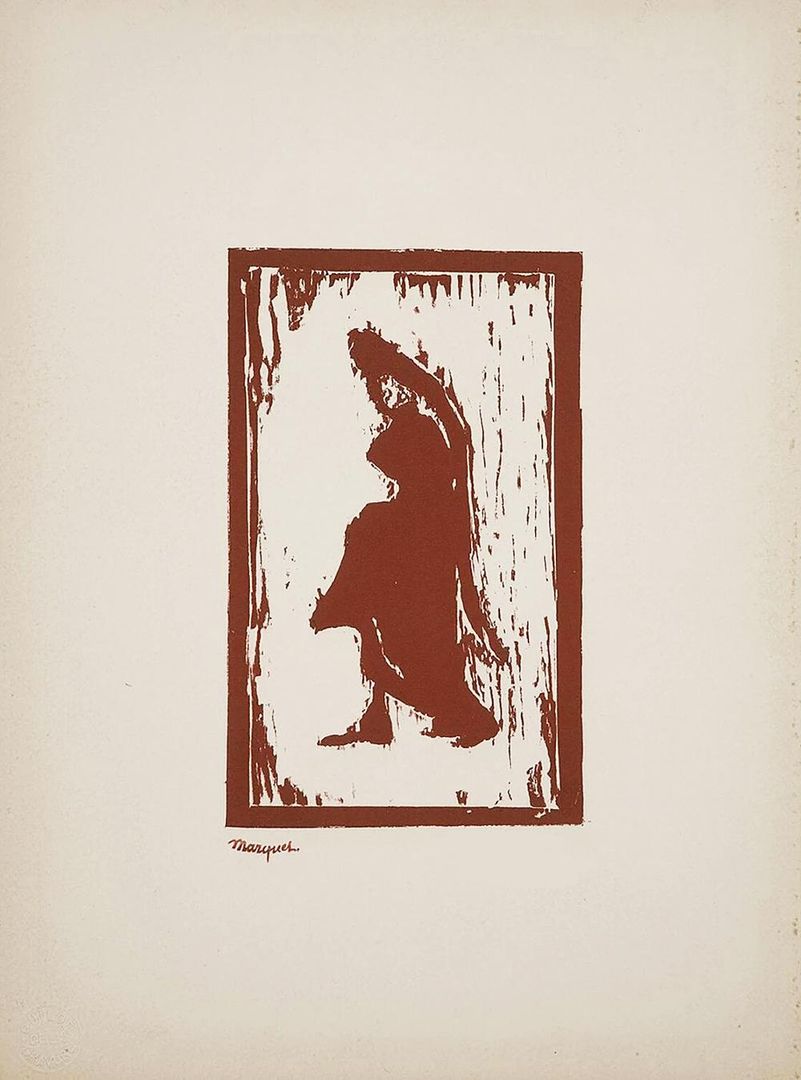 Albert Marquet La Veuve (The Widow, red) (Signed Print) 1903