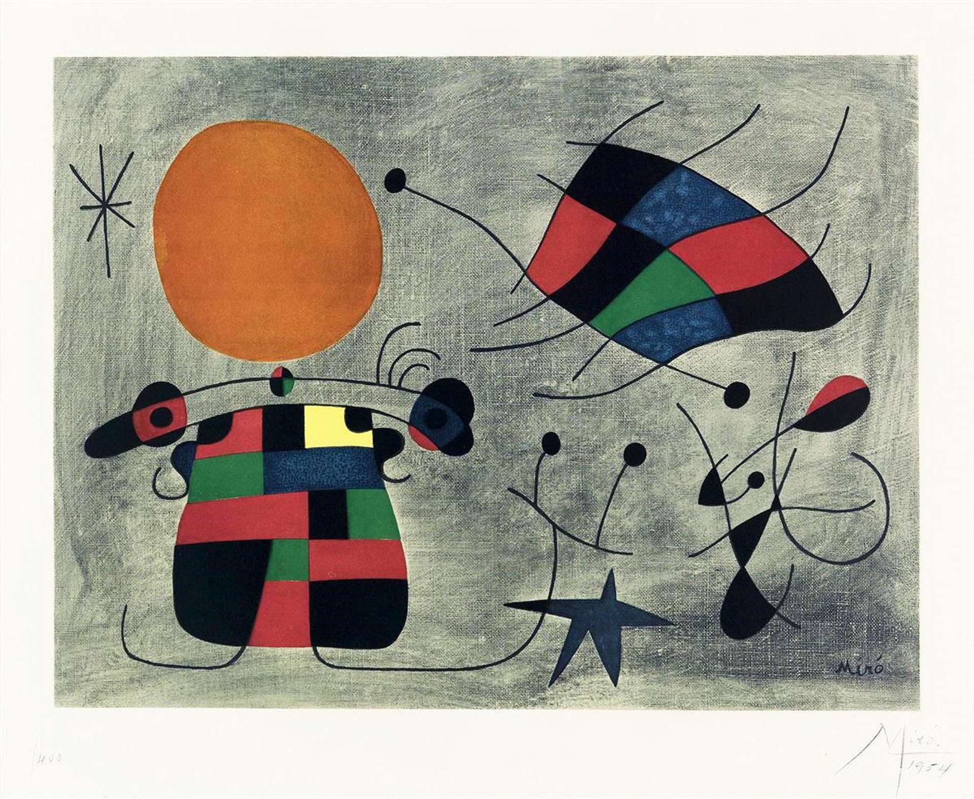 Joan Miró: Le Sourire Des Ailes Flamboyantes - Signed Print