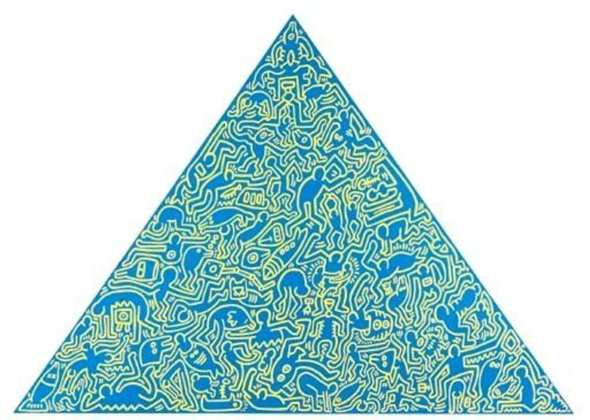 Pyramid (blue) by Keith Haring