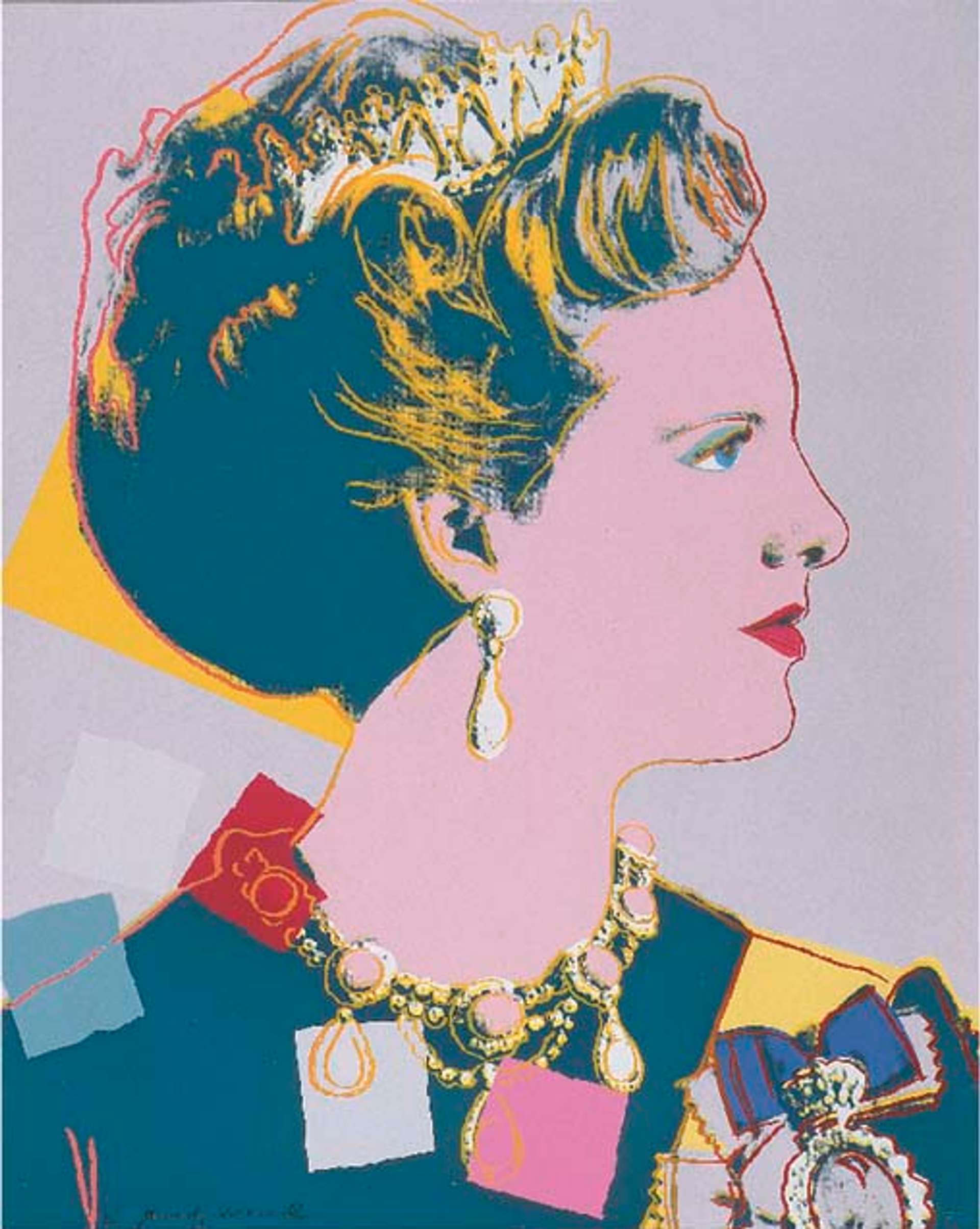 Queen Margrethe Of Denmark (F. & S. II.342) - Signed Print by Andy Warhol 1985 - MyArtBroker