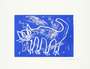 Andre Butzer: Katze (blue, left facing) - Signed Print