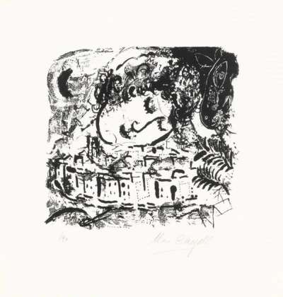 Marc Chagall: Le Village - Signed Print