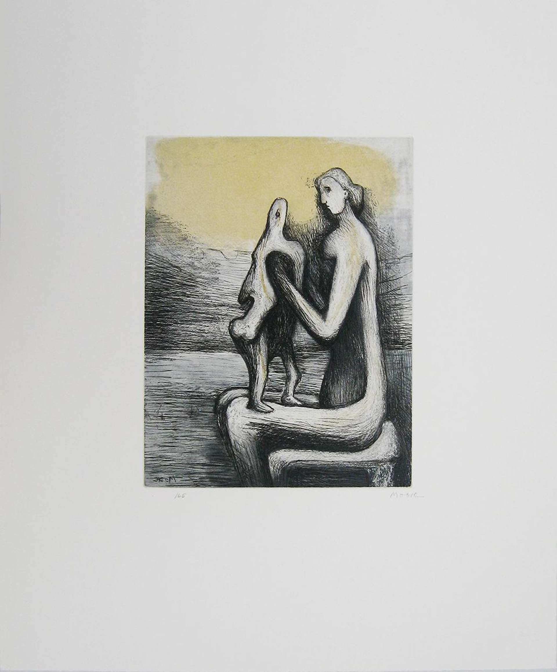 Mother And Child IV - Signed Print by Henry Moore 1983 - MyArtBroker