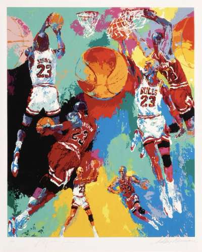 Michael Jordan - Signed Print by Leroy Neiman 1991 - MyArtBroker