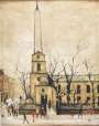 L S Lowry: St Luke's Church - Signed Print