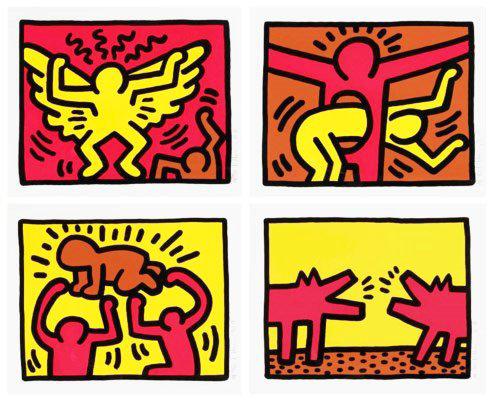 Keith Haring Pop Shop IV (complete set) (Signed Print) 1989