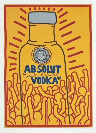 Absolut Haring - Signed Print by Keith Haring 1986 - MyArtBroker