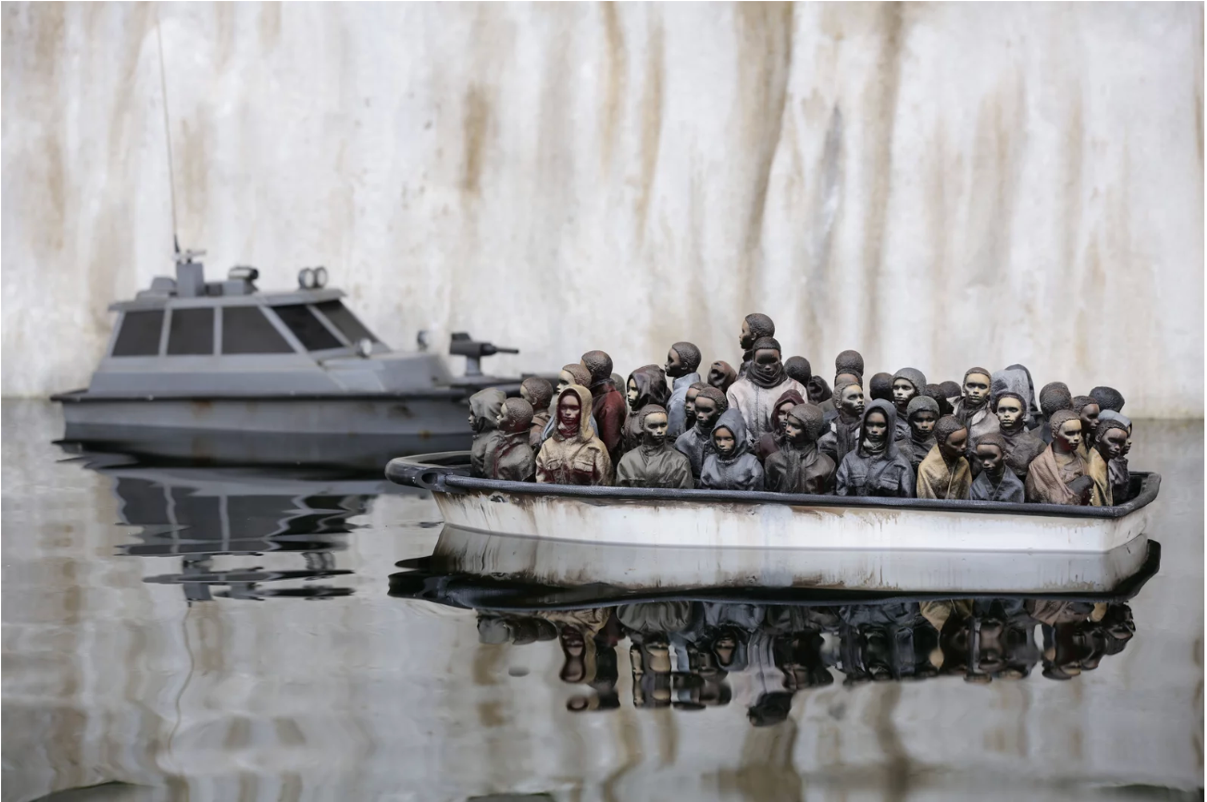 Image © YUI MOK/PA Photos /Landov / How Heavy It Weighs © Banksy 2015 