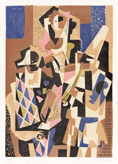 Les Musiciens - Signed Print by Gino Severini 1955 - MyArtBroker