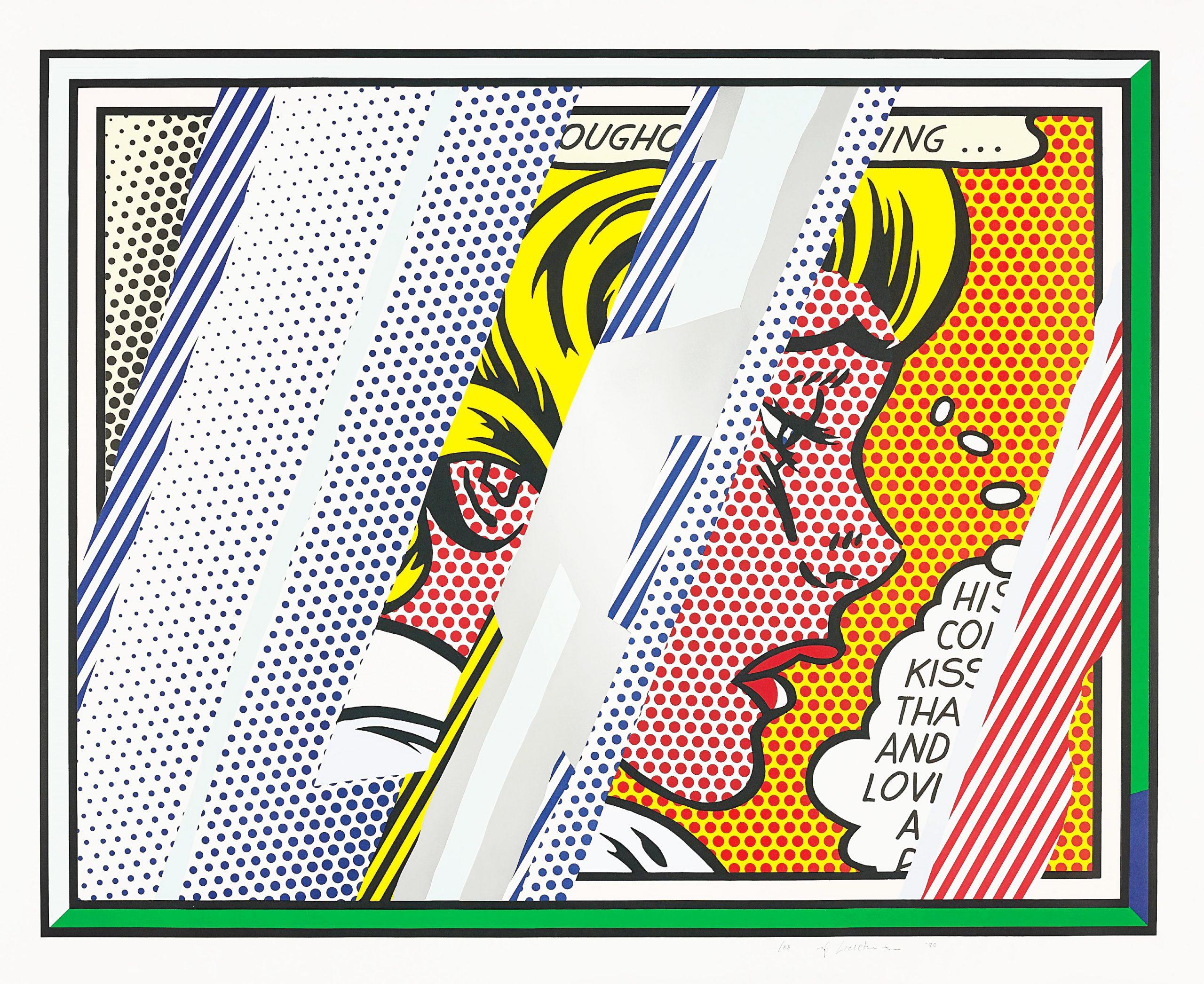 Roy Lichtenstein Reflections On Girl (Signed Print) 1990