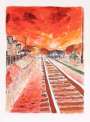 Bob Dylan: Train Tracks Red (2012) - Signed Print