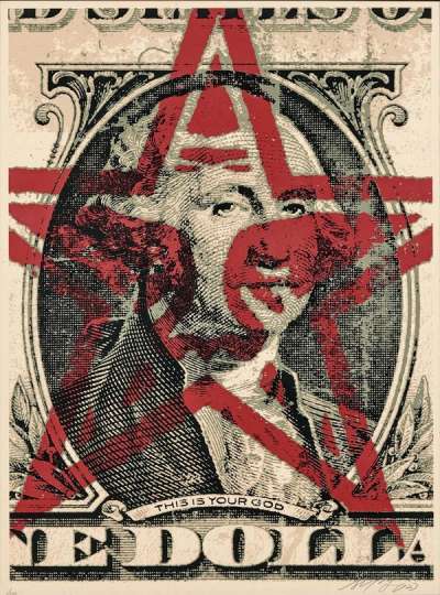 Obey This Is Your God Dollar - Signed Print by Shepard Fairey 2003 - MyArtBroker