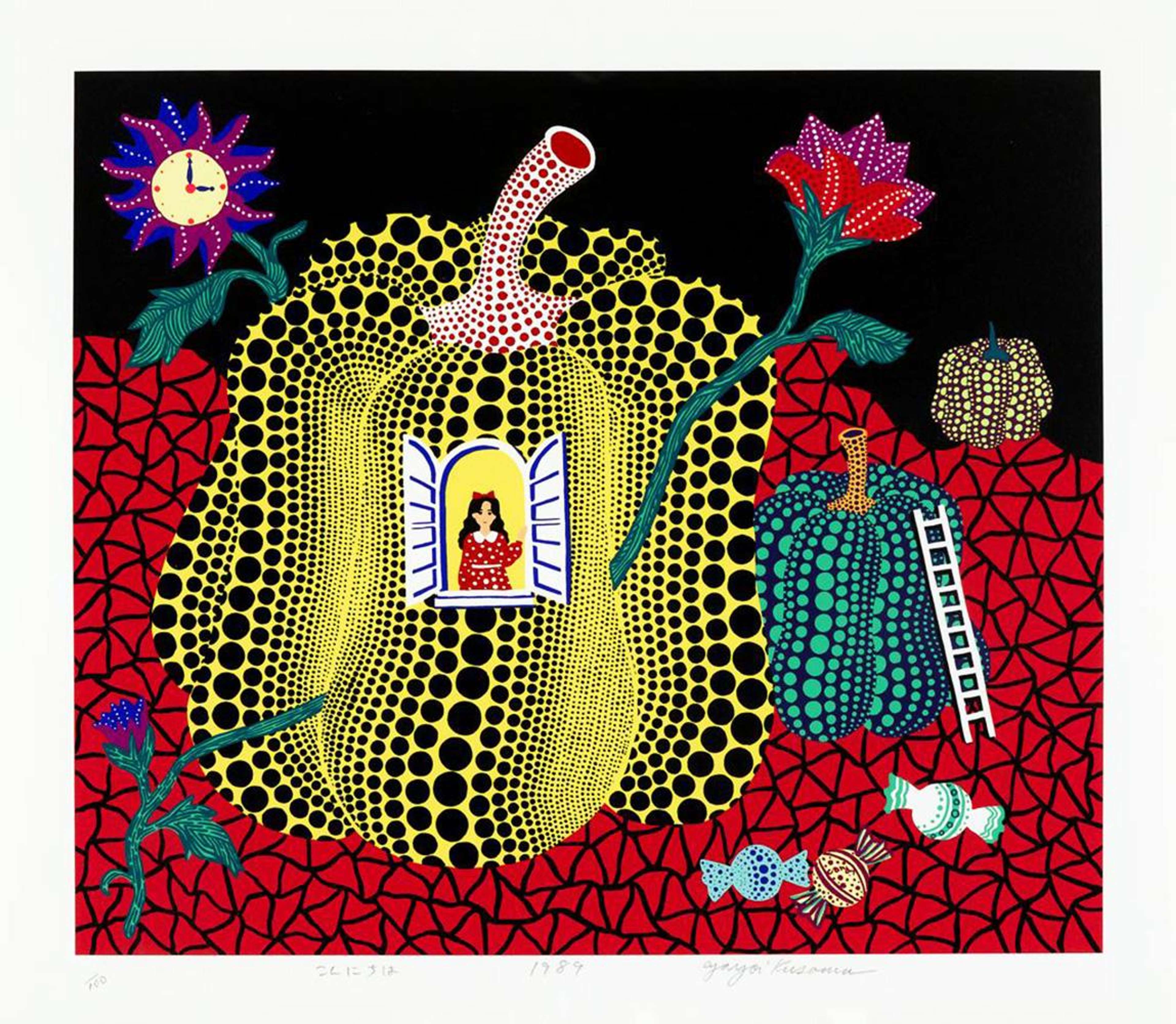 Hello - Signed Print by Yayoi Kusama 1989 - MyArtBroker