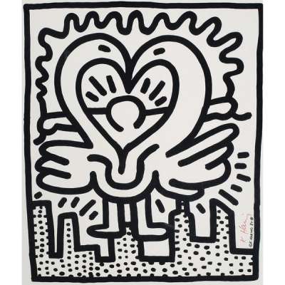 Kutztown Connection - Signed Print by Keith Haring 1984 - MyArtBroker