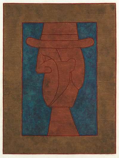 Perfil Con Sombrero - Signed Print by Rufino Tamayo 1982 - MyArtBroker