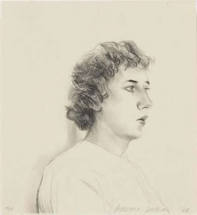 David Hockney: Small Head Of Gregory - Signed Print