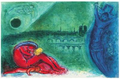 Marc Chagall: Quai De La Tournelle - Signed Print