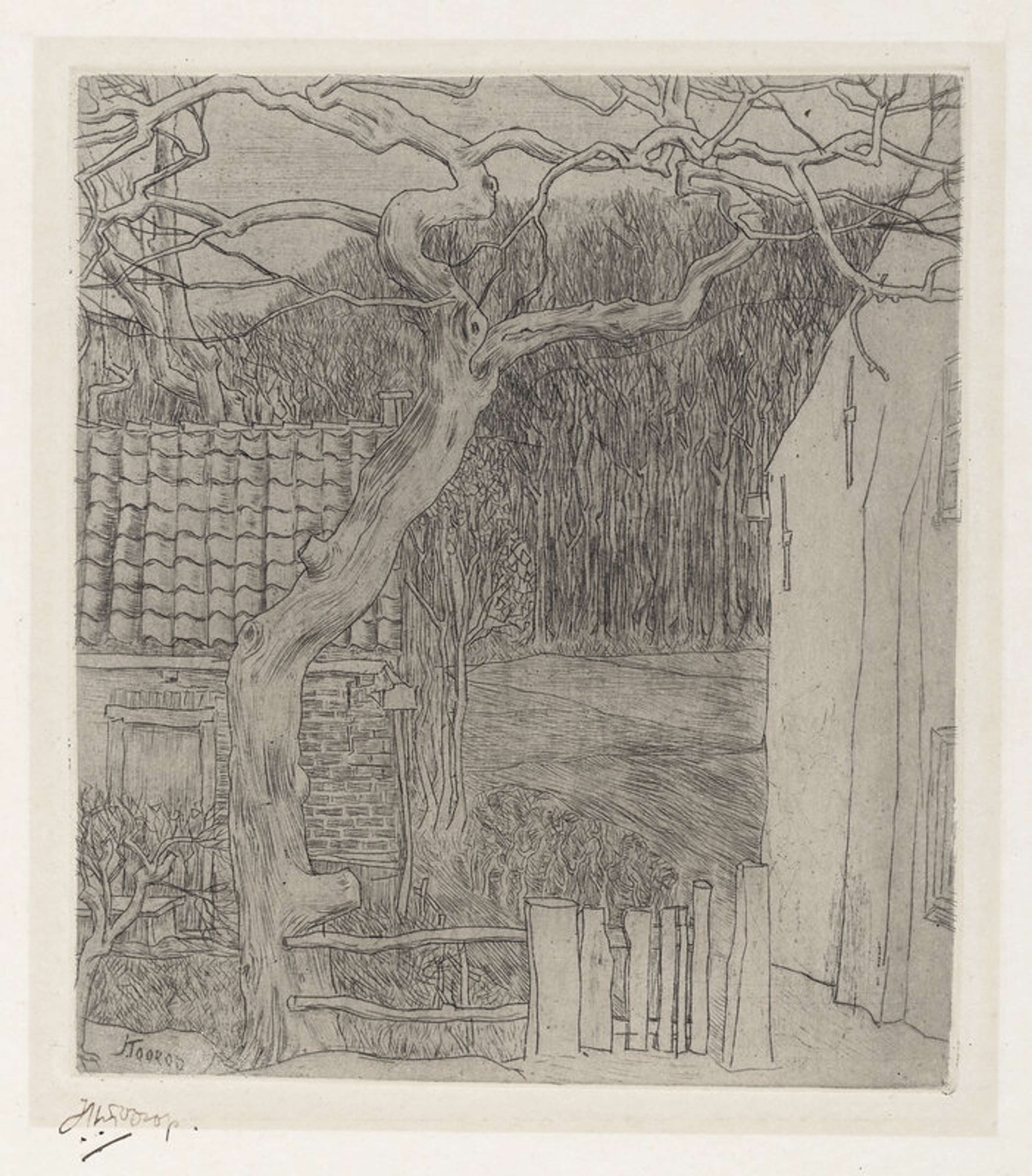 Village Houses or The Dead Tree - Signed Print by Jan Toorop 1897 - MyArtBroker