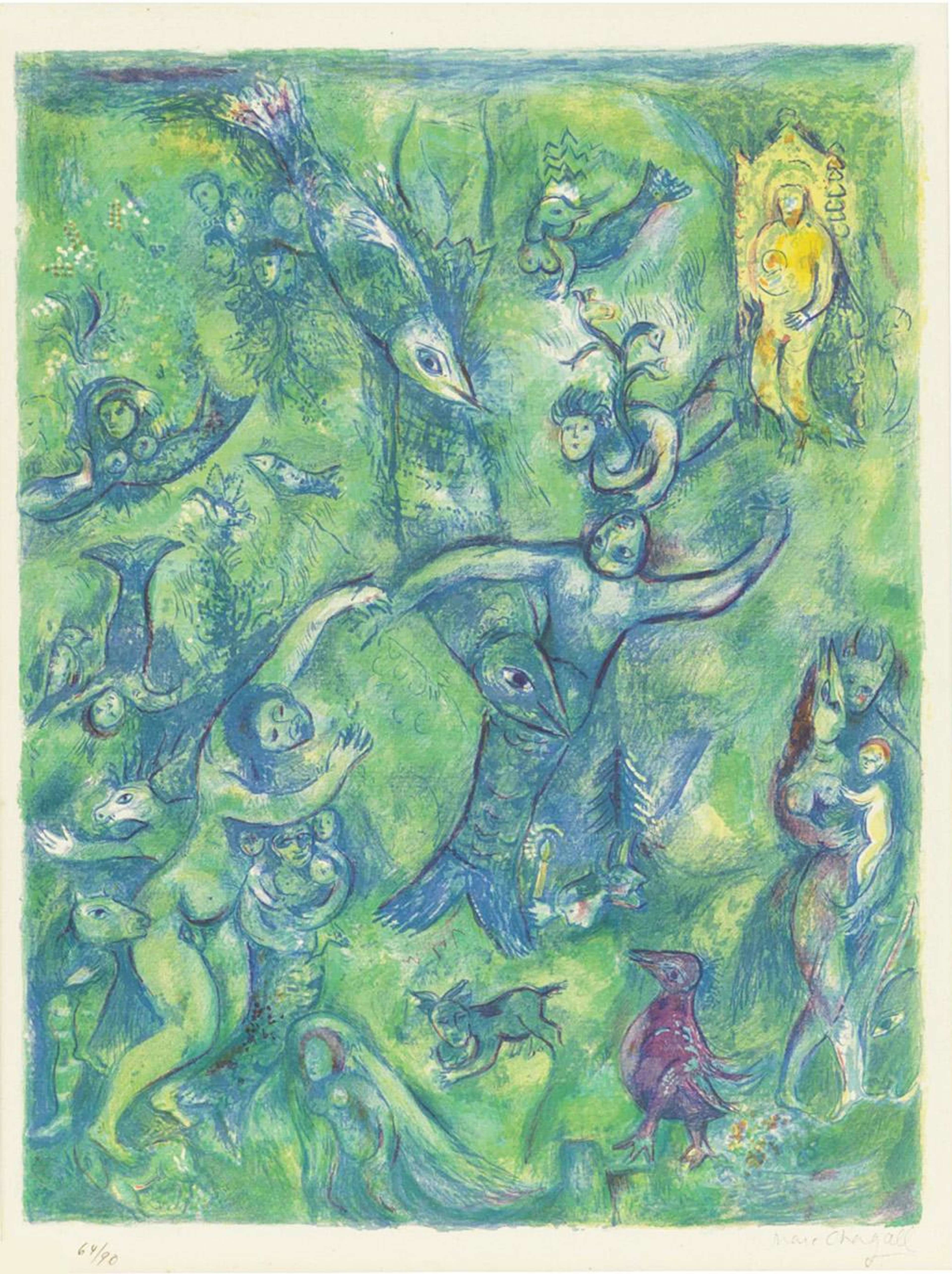 Plate 9 (Four Tales from The Arabian Nights) - Signed Print by Marc Chagall 1948 - MyArtBroker