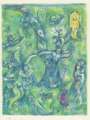 Marc Chagall: Plate 9 (Four Tales from The Arabian Nights) - Signed Print