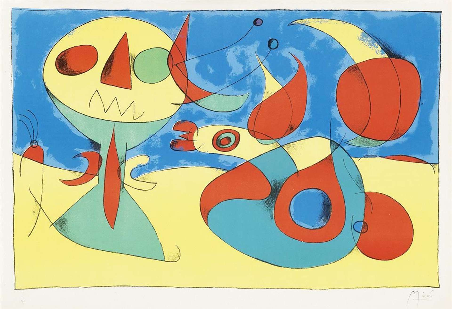 Joan Miró: Oiseau Zéphyr - Signed Print