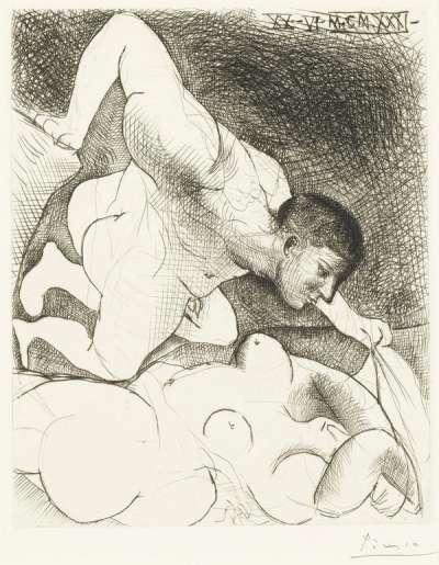 Homme Dévoilant Une Femme - Signed Print by Pablo Picasso 1931 - MyArtBroker