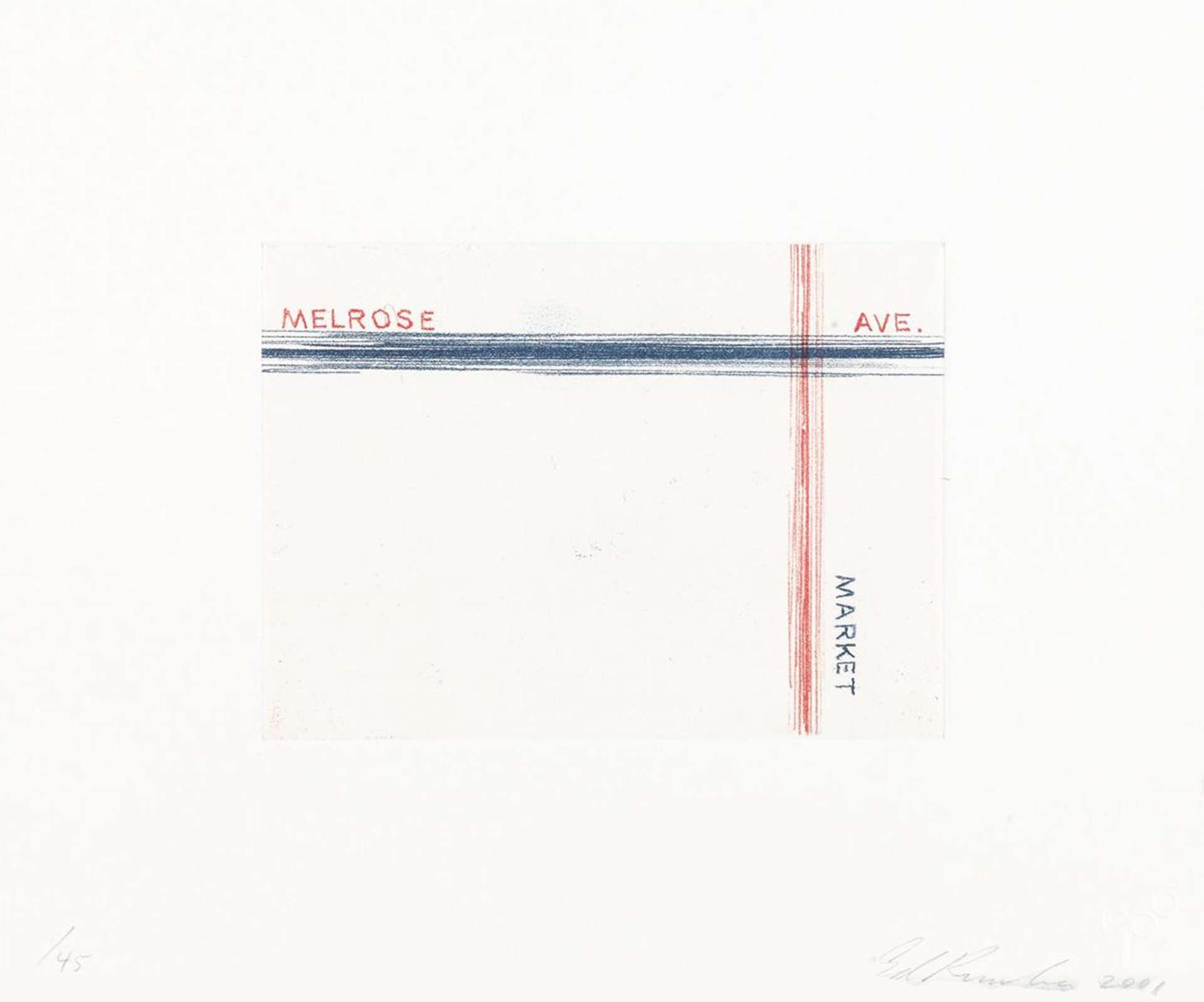 Melrose, Market - Signed Print by Ed Ruscha 2001 - MyArtBroker