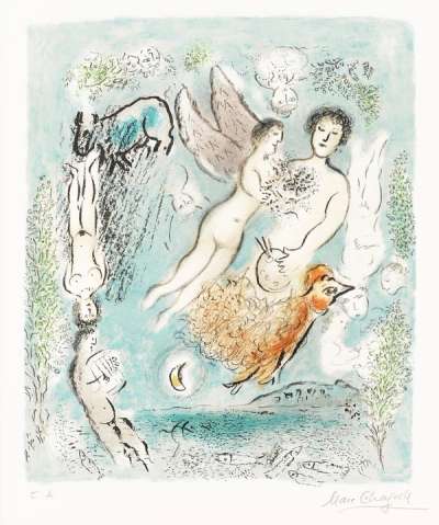 L'Île De Poros - Signed Print by Marc Chagall 1980 - MyArtBroker