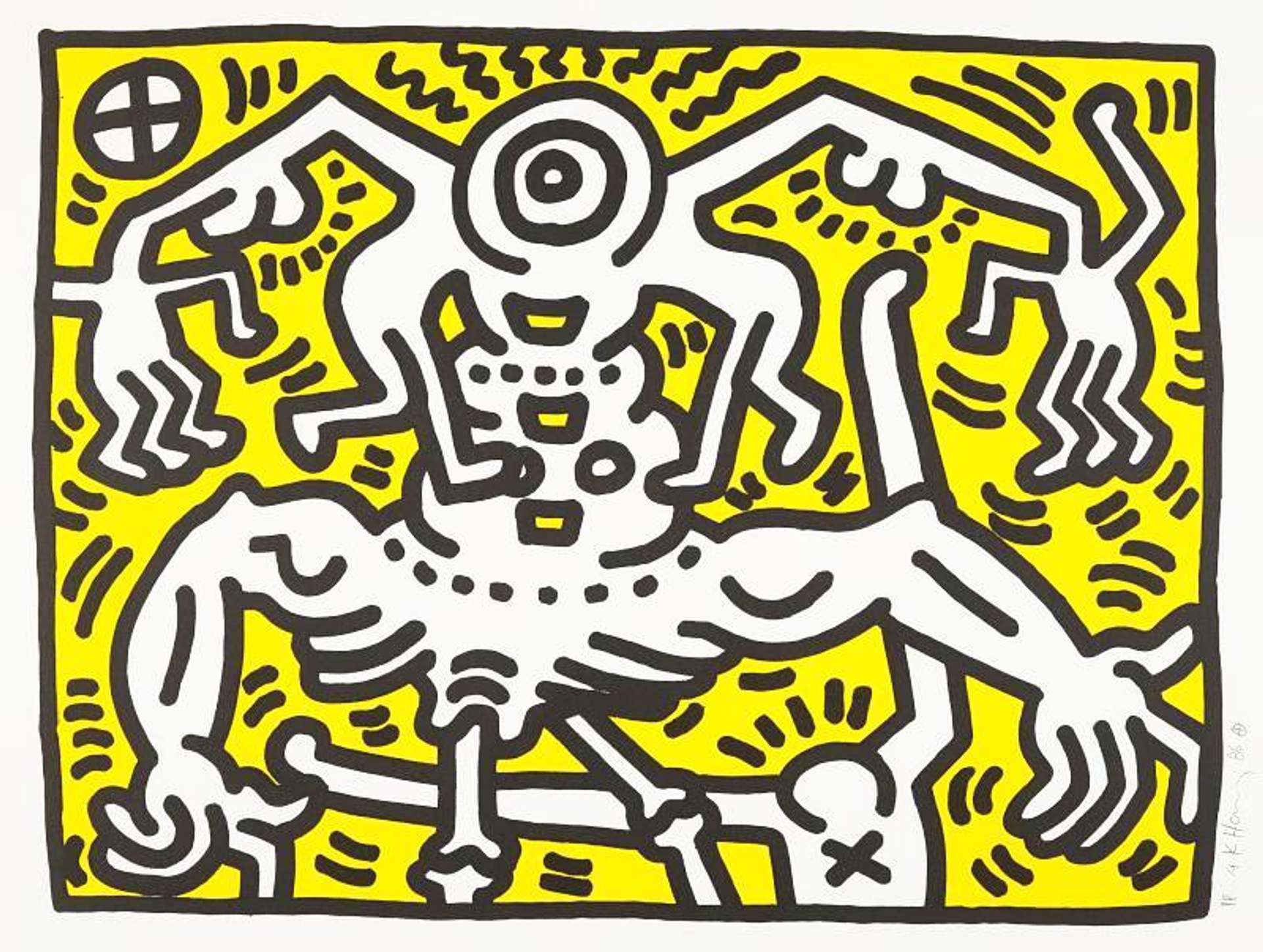 Untitled 1986 - Signed Print by Keith Haring 1986 - MyArtBroker