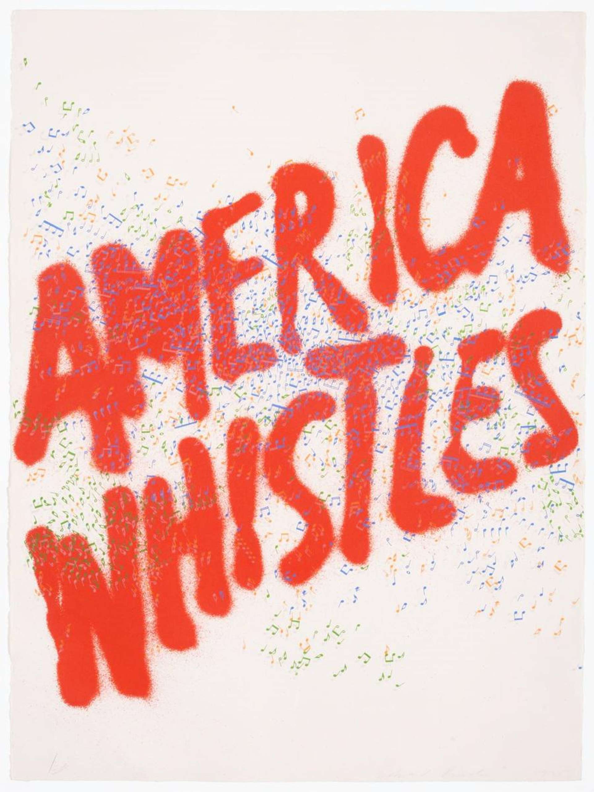 America Whistles - Signed Print by Ed Ruscha 1975 - MyArtBroker