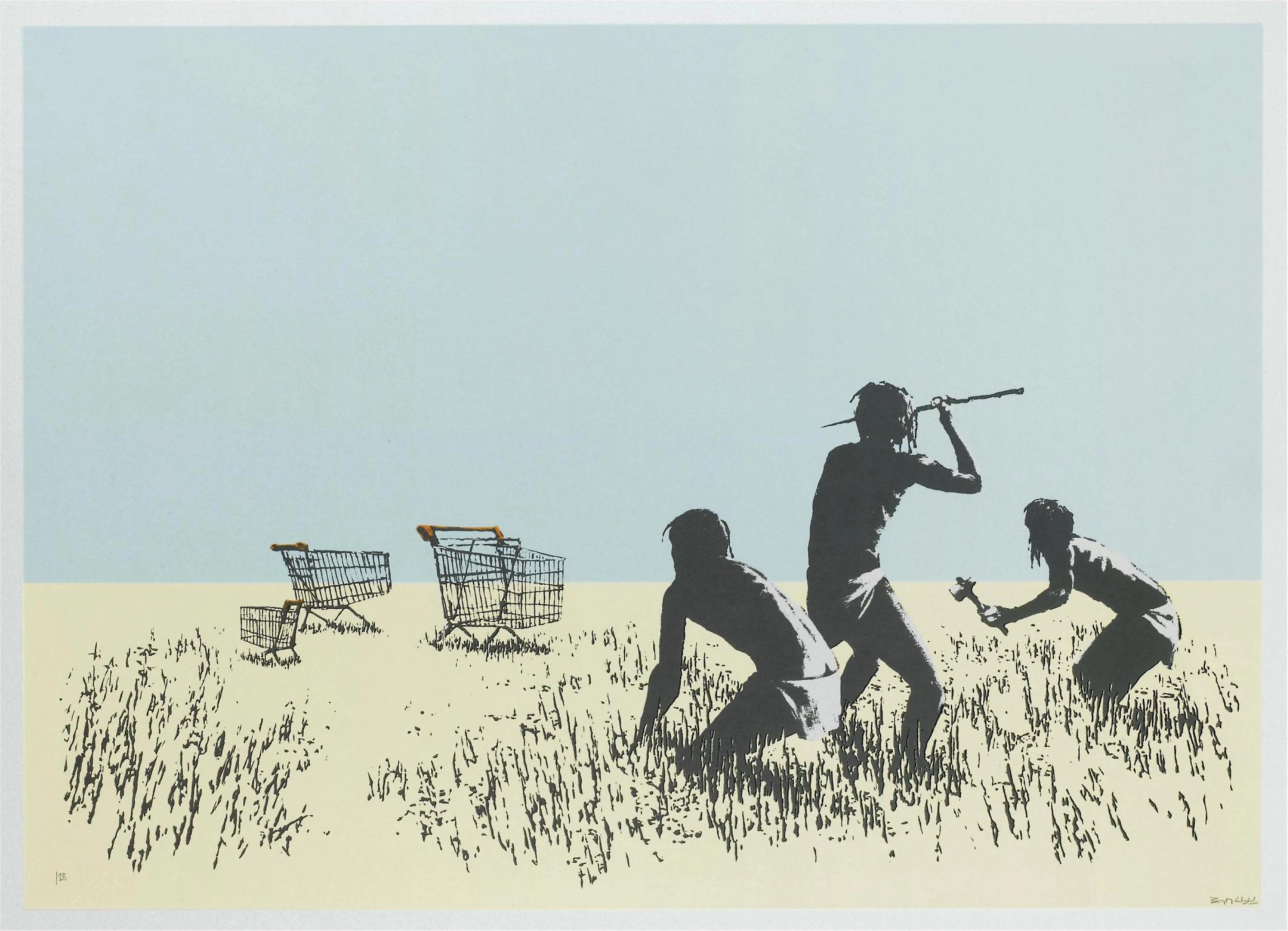 Banksy Trolley Hunters (Bethlehem edition) (Signed Print) 2007