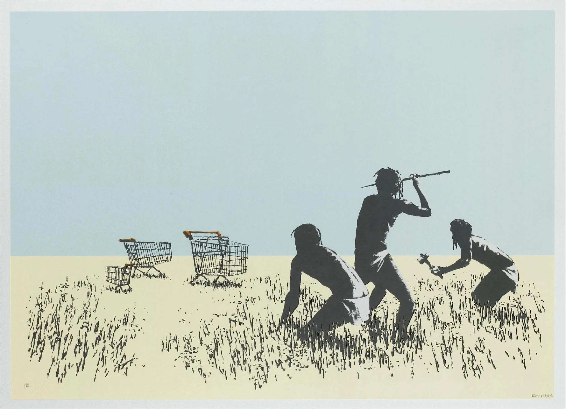 Trolley Hunters (Bethlehem edition) - Signed Print by Banksy 2007 - MyArtBroker