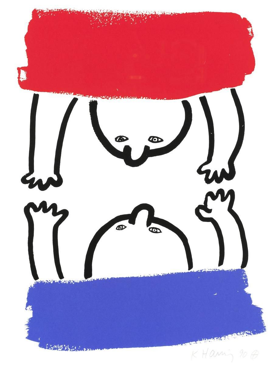 Keith Haring The Story Of Red And Blue 19 (Signed Print