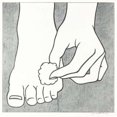 Roy Lichtenstein: Foot Medication Poster - Signed Print