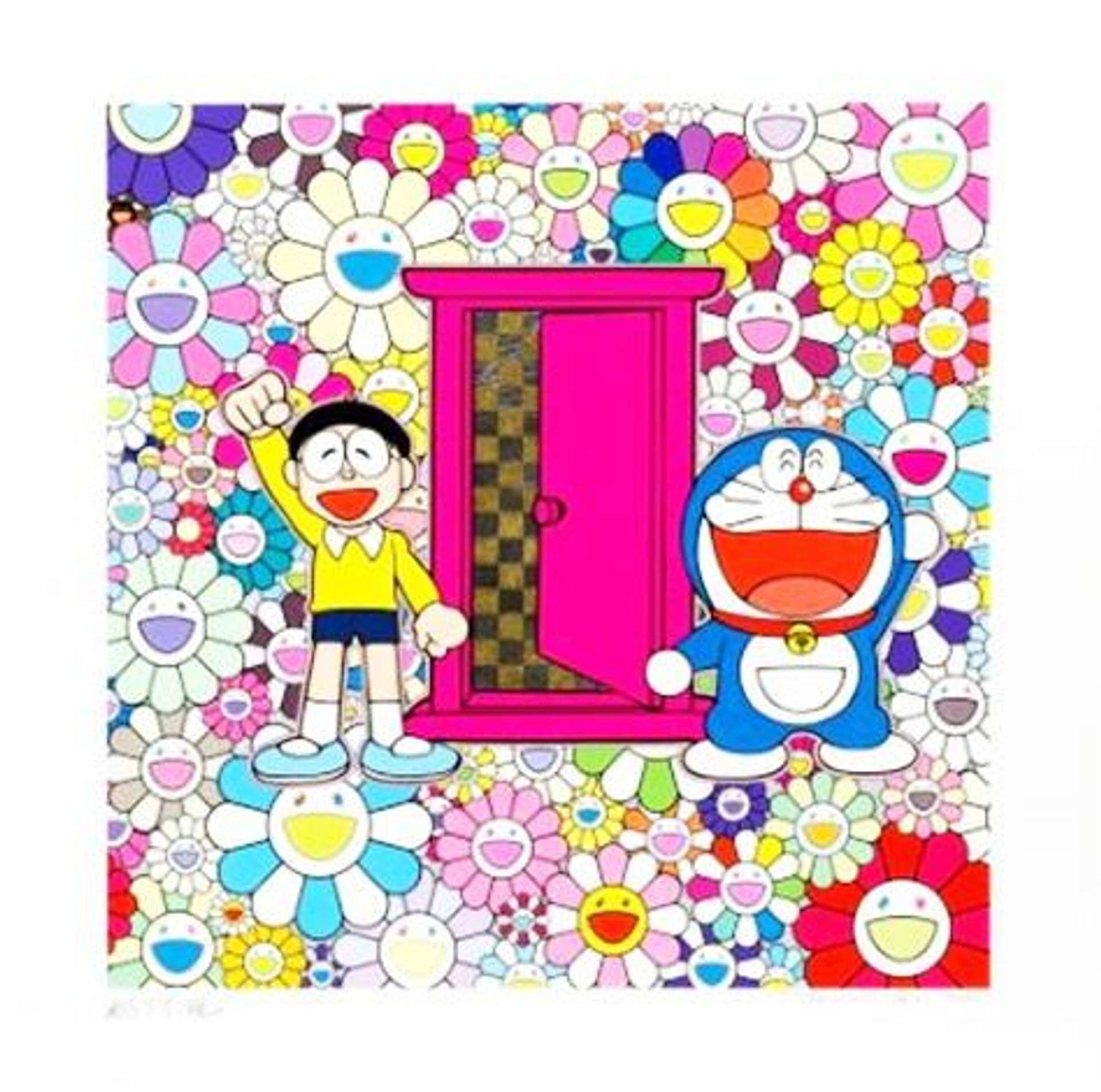 We Came To The Field Of Flowers Through Anywhere Door - Signed Print by Takashi Murakami 2019 - MyArtBroker