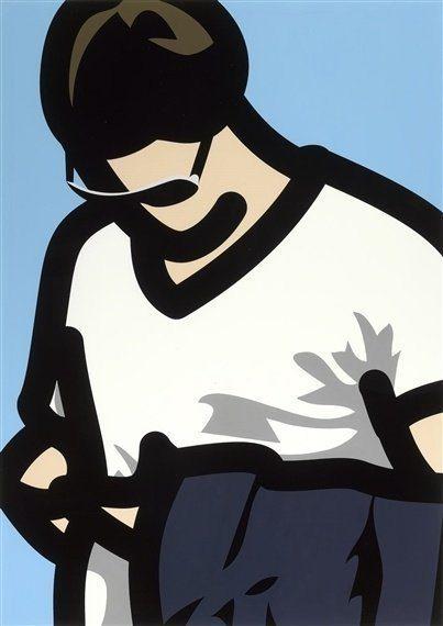 Julian Opie Tourist With Phone (Signed Print) 2014 | MyArtBroker