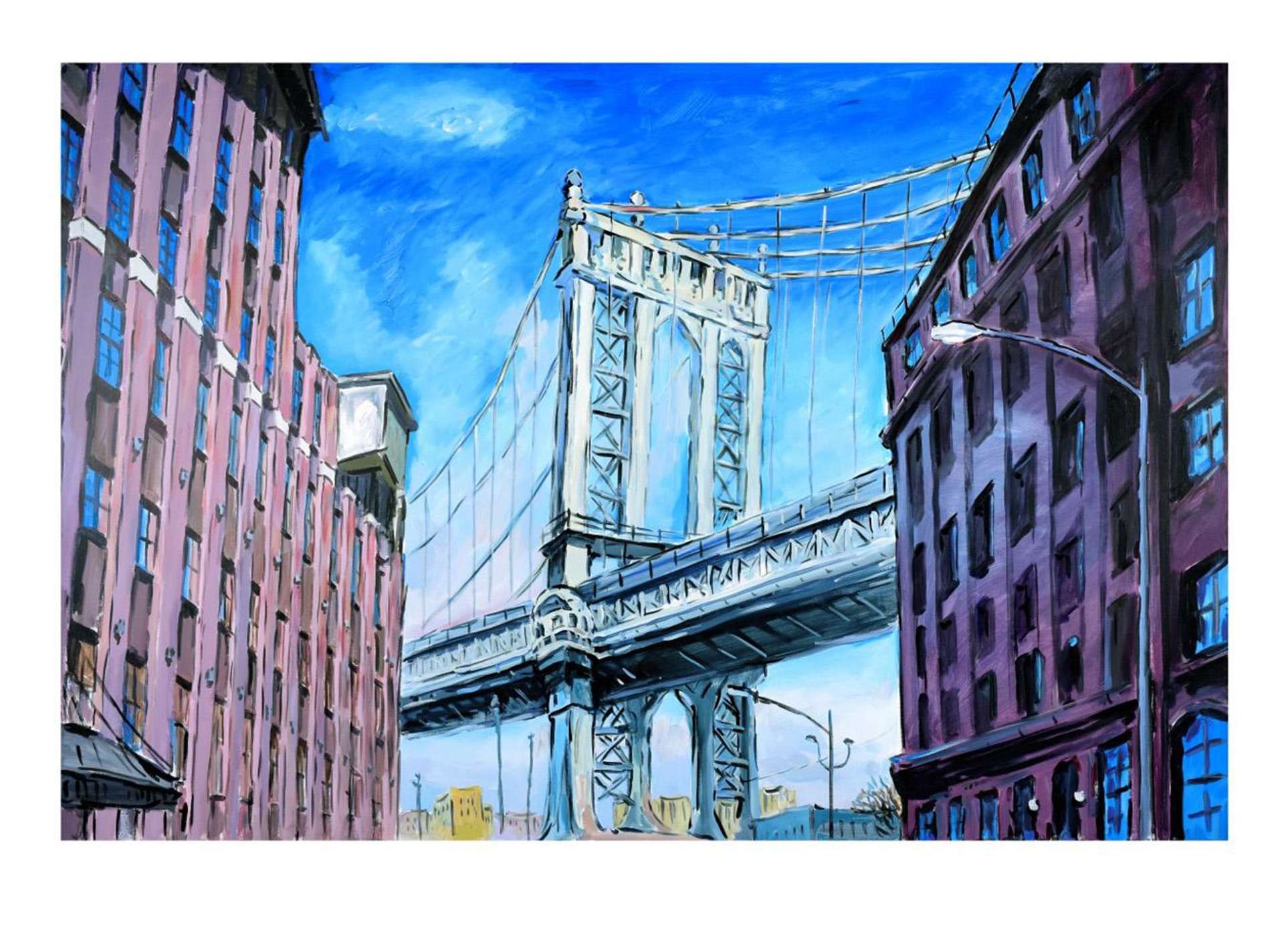 Manhattan Bridge, Downtown New York (2019) - Signed Print by Bob Dylan 2019 - MyArtBroker