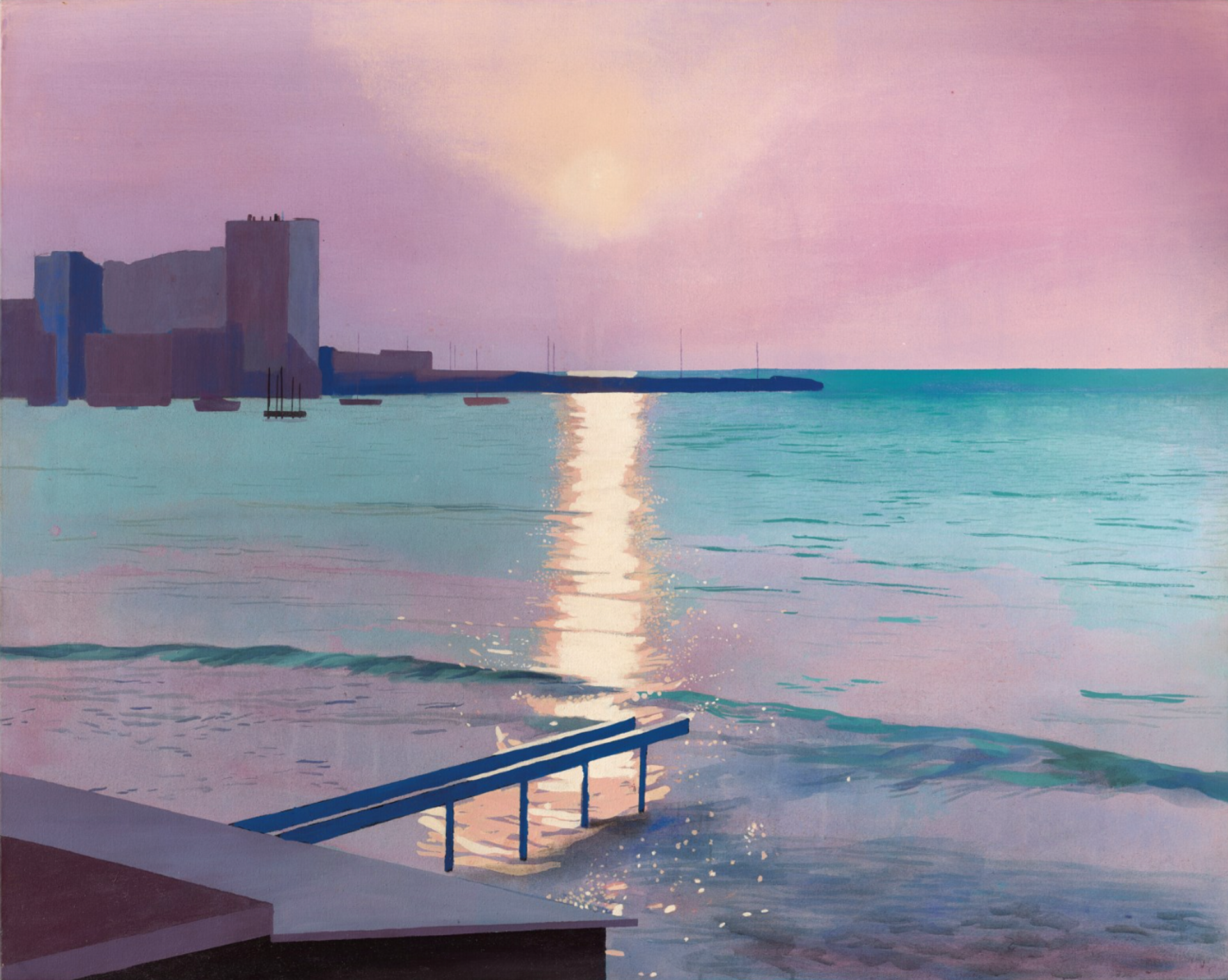 Early Morning, Sainte-Maxime by David Hockney