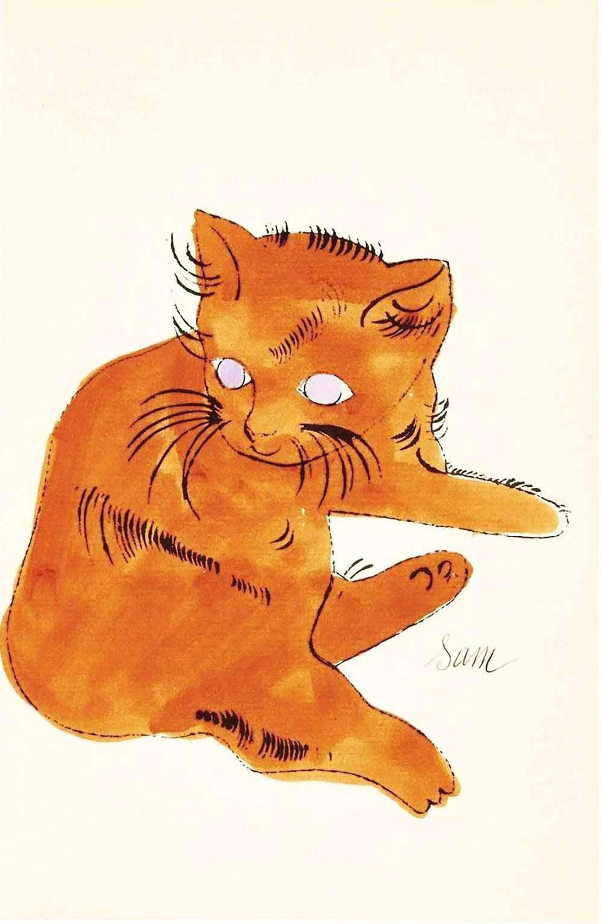 Cats Named Sam IV 66 - Unsigned Print by Andy Warhol 1954 - MyArtBroker
