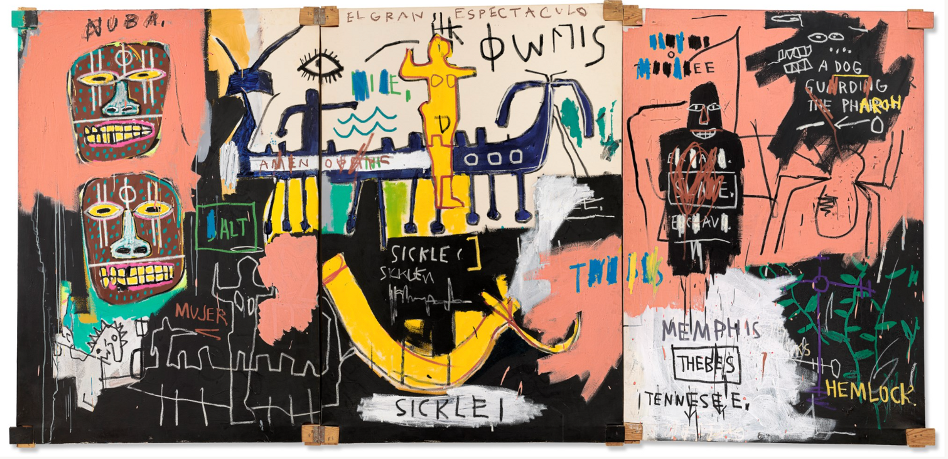 El Gran Espectaculo (The Nile) by Jean-Michel Basquiat - Christie's 2023