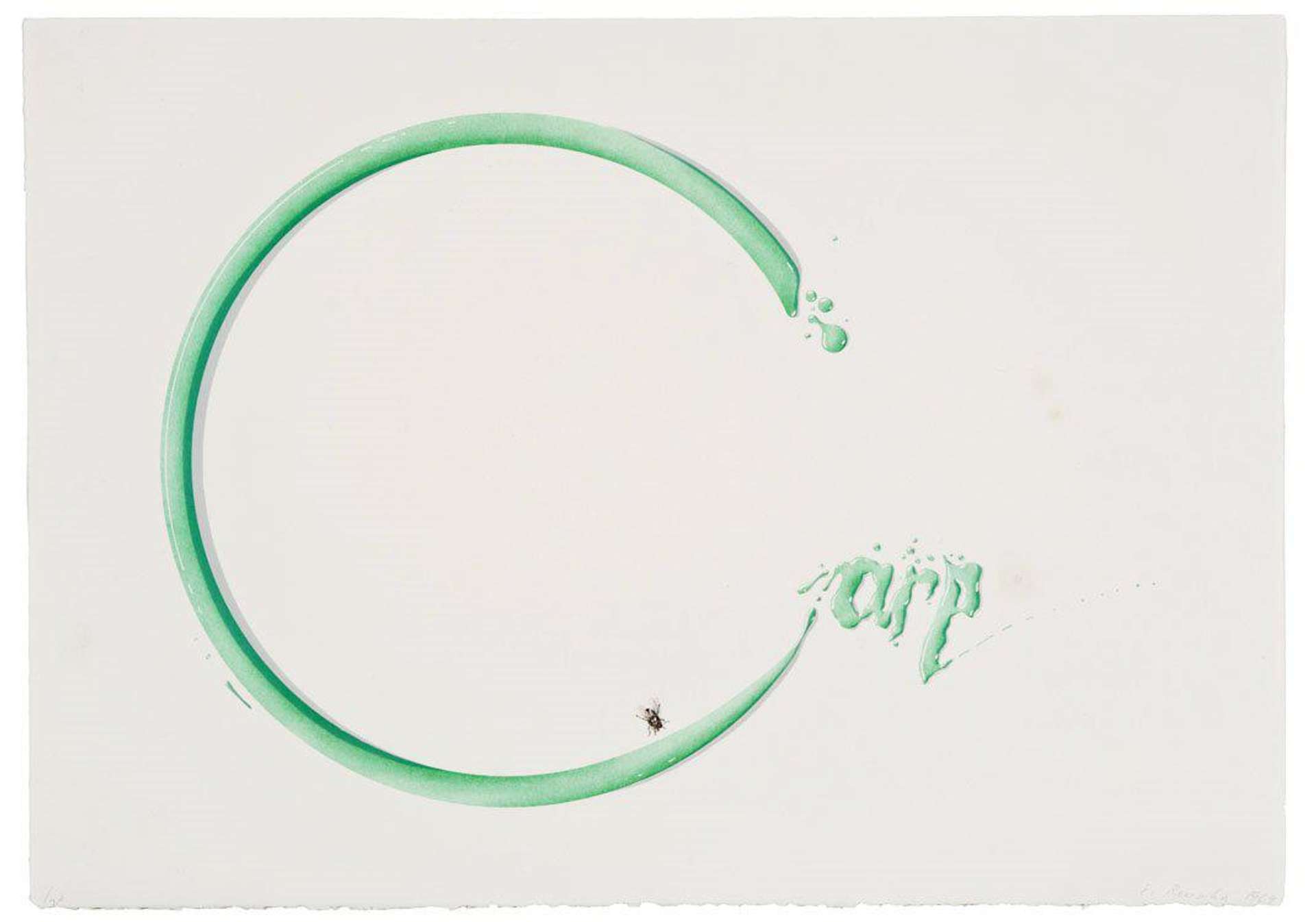 Carp With Fly - Signed Print by Ed Ruscha 1969 - MyArtBroker