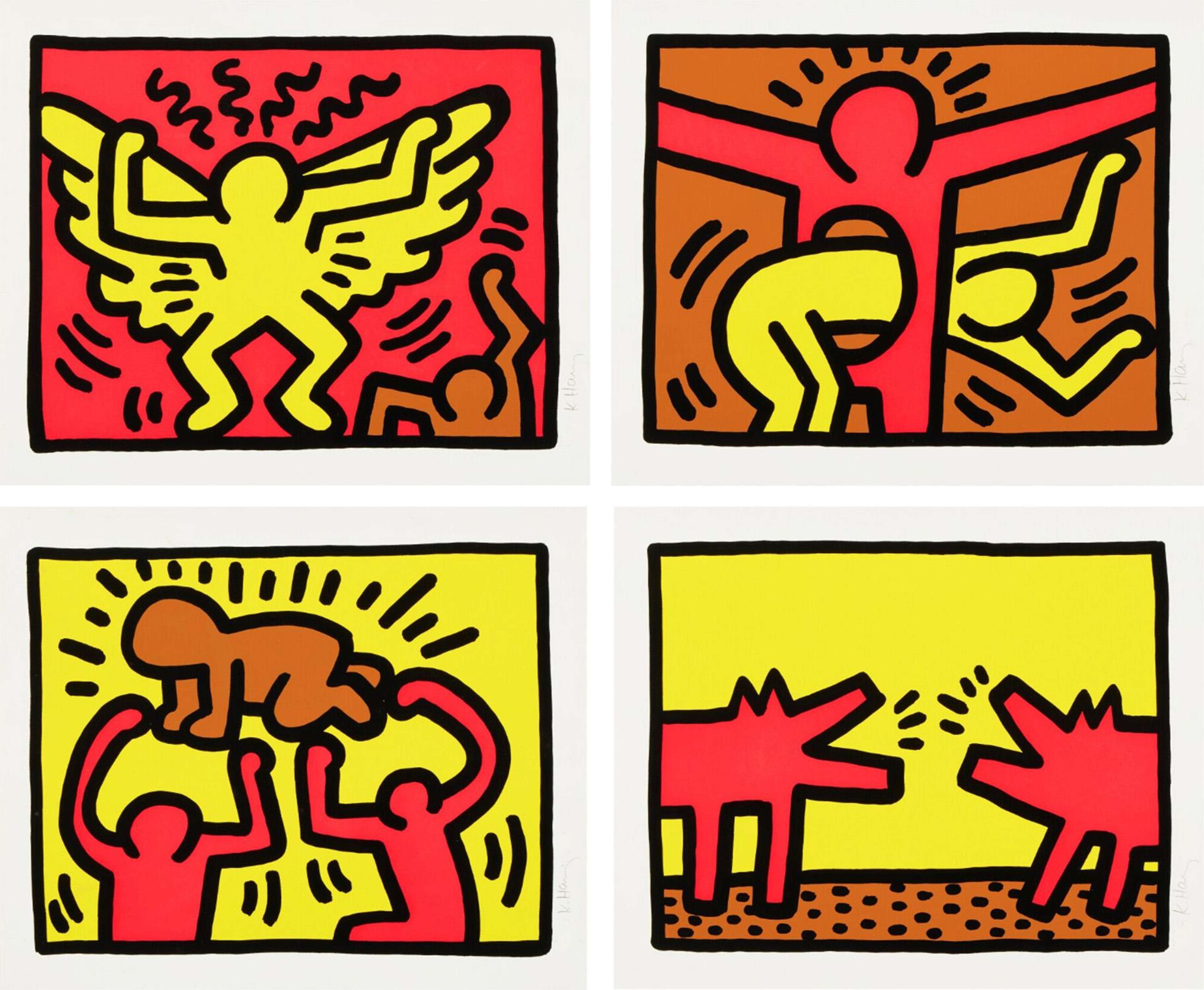 Pop Shop IV (complete set) - Signed Print by Keith Haring 1989 - MyArtBroker