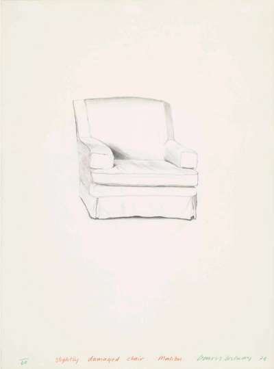 Slightly Damaged Chair, Malibu - Signed Print by David Hockney 1973 - MyArtBroker