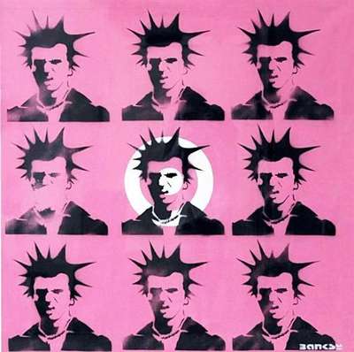 Sid Vicious - Mixed Media by Banksy 2000 - MyArtBroker