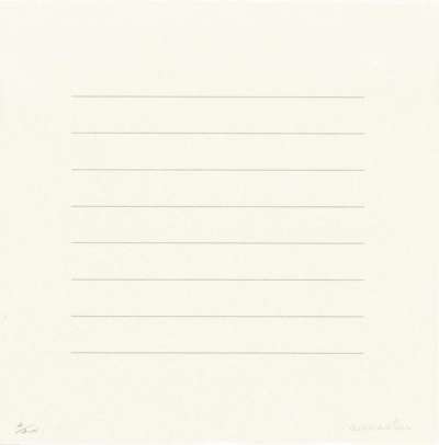 On A Clear Day 9 - Signed Print by Agnes Martin 1973 - MyArtBroker
