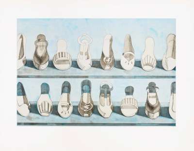 Shoe Rows - Signed Print by Wayne Thiebaud 1979 - MyArtBroker