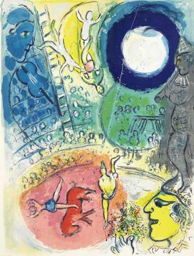 Marc Chagall: Le Cirque, one plate - Signed Print