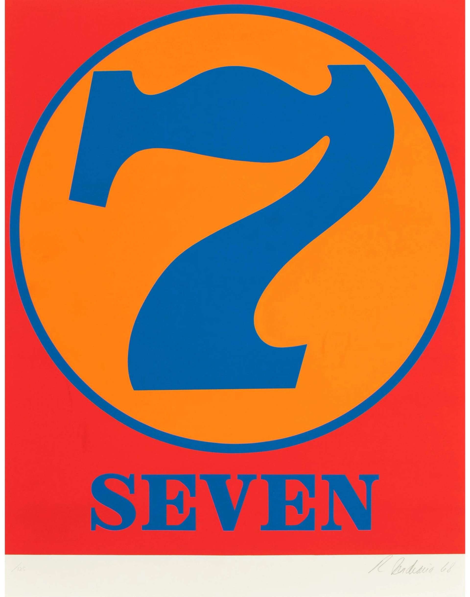 Seven - Signed Print by Robert Indiana 1968 - MyArtBroker
